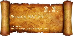 Murguly Máté névjegykártya