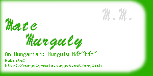 mate murguly business card